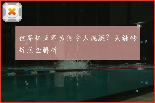 世界杯亚军为何令人扼腕？关键转折点全解析